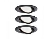 Paulmann 94471, Innsunket spotlight, 1 ampuller, LED, 2700 K, 470 lm, Sort