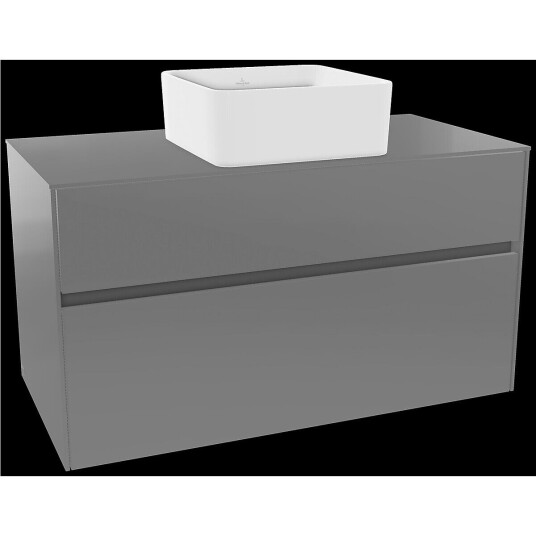 Villeroy & Boch  Collaro Servantskap med 2 skuffer 100x50x54,8 cm u/lys Grå Høyglans