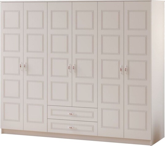 Travric Garderobe 210x180 cm - Matt Hvit