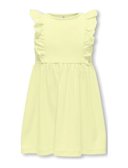 Kids Only Kmgdrea S/S Detail Dress Jrs - Yellow - 122
