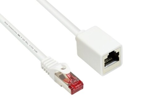 Rns® Patchkabelforlengelse Med Låsebeskyttelse Kat. 6 S/Ftp Pimf Pvc 250Mhz Ofc Cu Hvit 1M Good Connections® (8063Vr-010W)