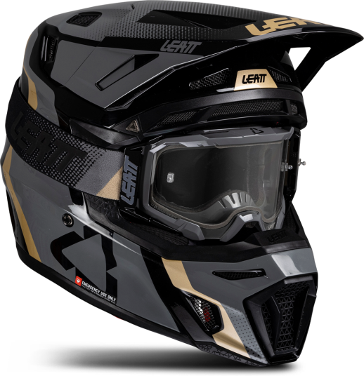 Leatt Crosshjelm  Moto 8.5 med Crossbriller Svart