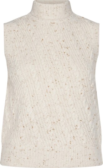 French Connection Charlene Lofty Cable Vest Cream S
