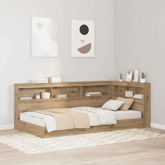  Lagringshodegavl med hylle artisan eik 90 cm Konstruert tre