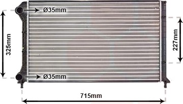 VAN WEZEL 17002262 Radiator motorkjøling