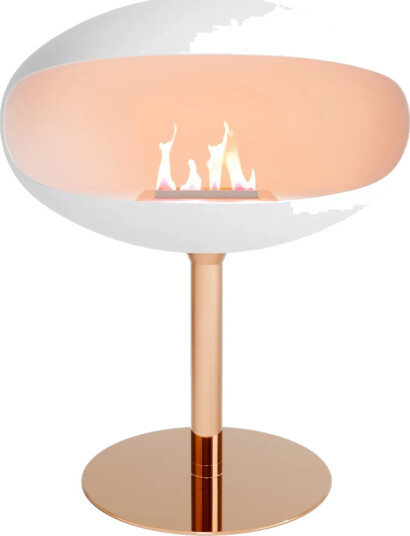 Cocoon Pedestal – Hvit/Kobberfot