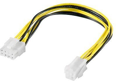 Premiumcord Atx/Eps 4-Pinners - Atx/Eps 8-Pinners 0,24M Gul (Kn-16)