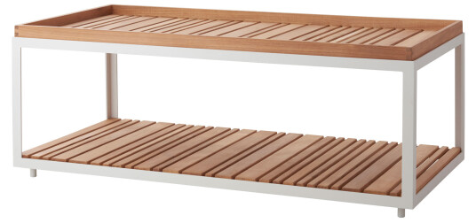 Cane-line Level rektangulært Level Rektangulær Hvit / Teak