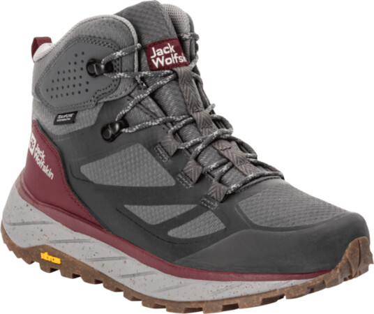 Jack Wolfskin Women's Terraventure Texapore Mid 37.5, Dark Maroon