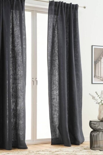 Jotex HEDDIE gardin med multifunksjonsbånd 2-pk Grå 1603883-18-300 1603883-12-220