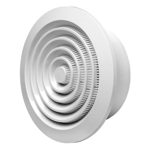 Europlast Ventilasjonsgitter i plast Rund Ø125mm Hvit NGA125