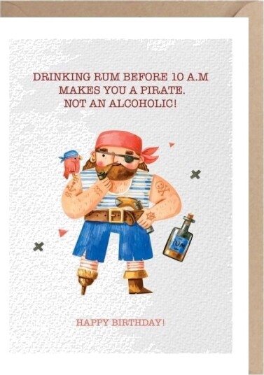 Gratulasjonskort Pirate Øko Konvolutt K100