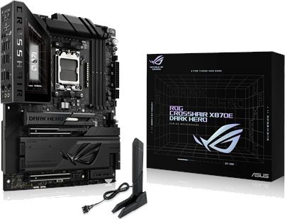 ASUS ROG CROSSHAIR X870E DARK HERO Hovedkort ATX AM5 DDR5 ASUS ROG CROSSHAIR X870E DARK HERO Hovedkort ATX AM5 DDR5