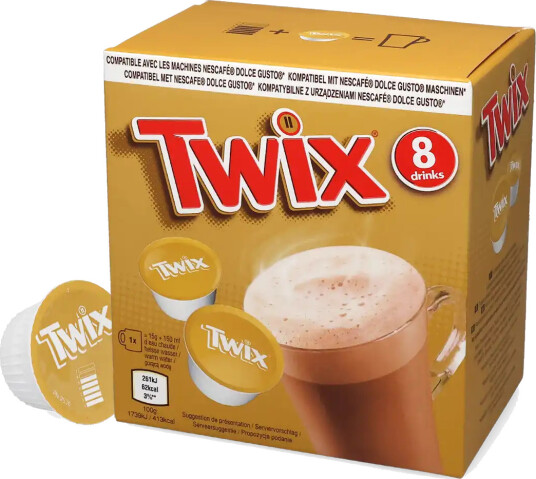 Twix | Varm sjokolade 8 Kapsler til Dolce Gusto