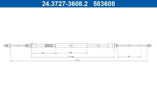 Ate Tautrekk parkeringsbrems ATE 24.3727 3608.2