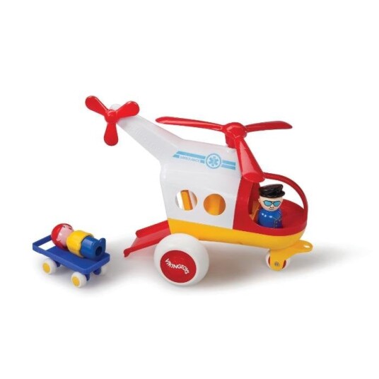 Viking Toys Jumbo Ambulance Helicopter W/2 Pers 130010