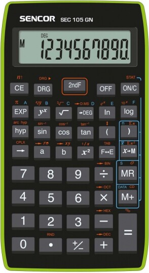 Sencor SEC 105 LCD Lommeregner 10 Siffer Grøn Sencor SEC 105 LCD Lommeregner 10 Siffer Grøn