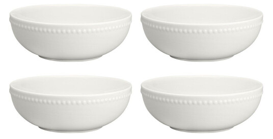 Scandi Living Dots frokostbolle 60 cl 4 stk. hvitt