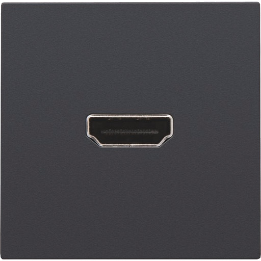 Niko HDMI Uttak for Pluggmontering, Antrasitt Anthracite 44.5 x 44.5 x 8.6 mm