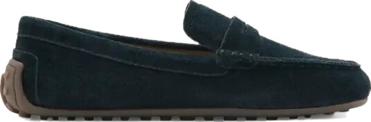 Mango Leather Loafers Navy 38