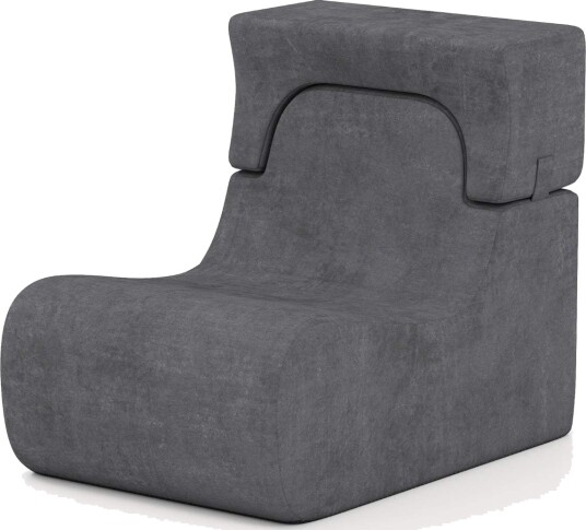 Lazy sofa lenestol for voksne avtakbar nakkestøtte grå