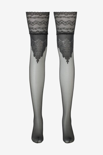 FALKE   Stay ups Ceremonial 20 Den   Svart