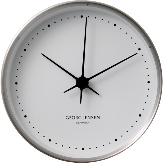Georg Jensen Henning Koppel Veggur Stål/Hvit 10 cm Georg Jensen Henning Koppel Veggur Stål/Hvit 10 cm