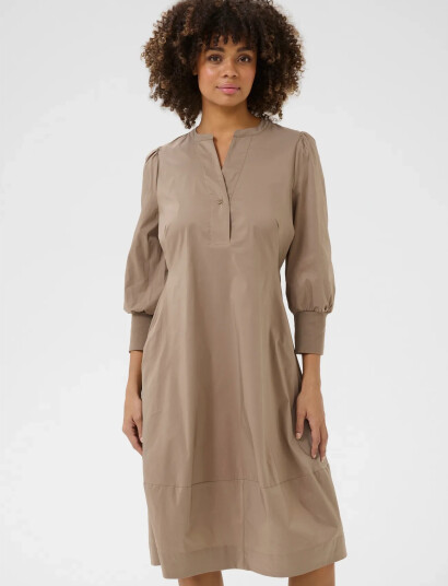 Culture Cuantoinett 3/4 Sleeve Dress Beige S