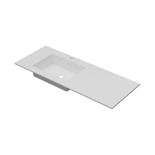 Linn Bad Corian Topplate med Eir Servant B60 160xH1,2xd46cm Hvit Matt / 120cm Venstre 80 40