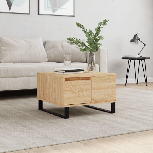 Salongbord sonoma eik 55x55x36,5 cm konstruert tre