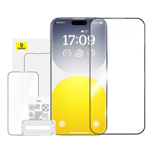 Baseus Herdet Glass Med Baseus Blendingsavvisende Finish Iphone 15 Pro