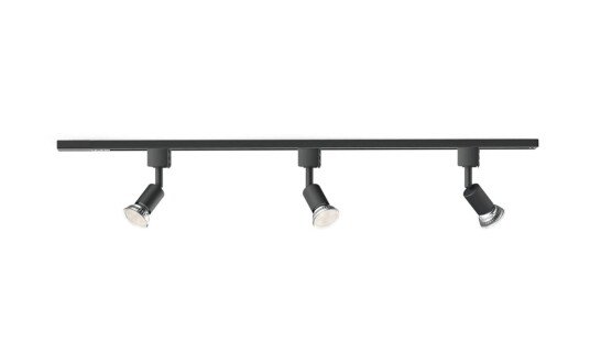 Philips EasyLink Tobia spotskinne med 3 spotter - 1 meter - Svart