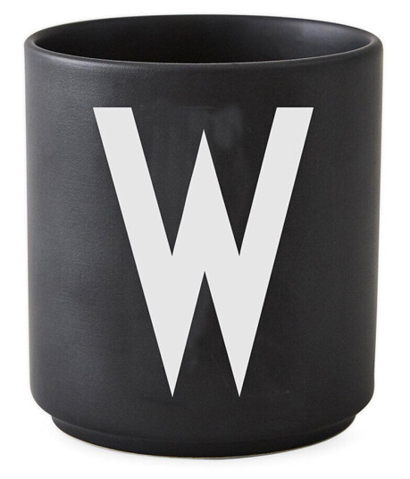 Design Letters kopp svart W Design Letters kopp svart W