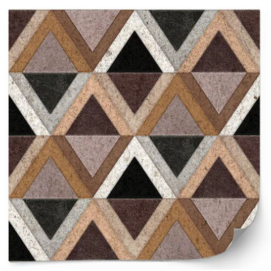 Selvklebende fliser – Abstrakt geometrisk mønster / diamant / sett med 24 stk Selvklebende fliser – Abstrakt geometrisk mønster / diamant / sett med 24 stk