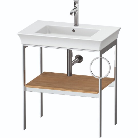 Duravit White Tulip Metallkonsoll 68,4x45x76 cm Naturlig Eik/Krom