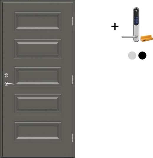 Ytterdør Swedoor Advance-Line Classic Beethoven med Yale Doorman Classic Home