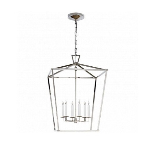 Darlana Large Lantern Polished Nickel