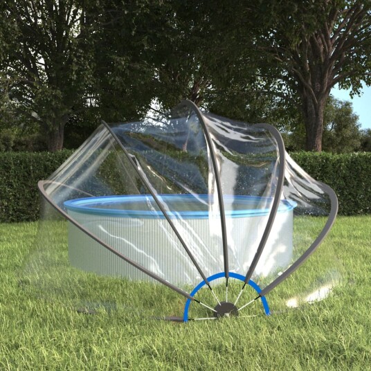 vidaXL Bassengkuppel rund 406x203 cm PVC vidaXL Bassengkuppel rund 406x203 cm PVC