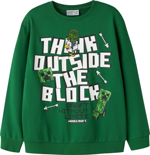 Name It Collegegenser NkmJacks Minecraft Verdant Green Name It 6 år (116) Collegegenser Grønn