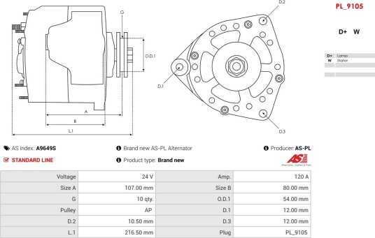 AS PL A9649S Dynamo AS PL A9649S Dynamo