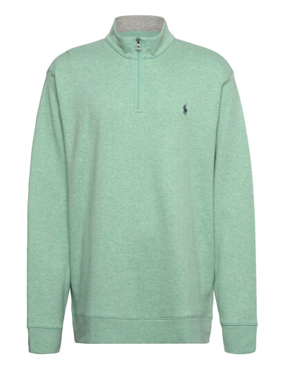 Polo Ralph Lauren Luxury Jersey Quarter Zip Pullover Green XS