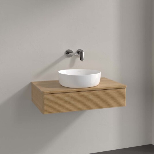 Villeroy & Boch  Antao Servantskap med 1 skuff 80x50x19 cm m/lys Eik