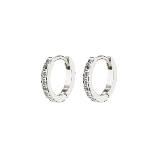 Pilgrim EBNA mini krystall huggie hoops sølvbelagt Pilgrim EBNA mini krystall huggie hoops sølvbelagt