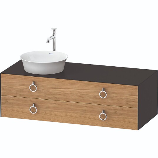 Duravit White Tulip Servantskap 2 skuf. 130x55x40,8 cm Eik/Grafitt Matt
