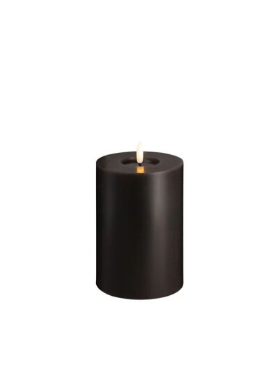 Moods & More LED pillar candle   Melted Charcoal   99x150 mm