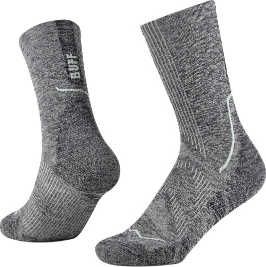 BUFF Dryflx Crew Socks - LIGHT GREY - XL