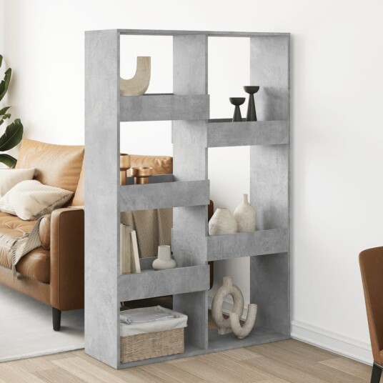  Romdeler betonggrå 100x33x155,5 cm konstruert tre