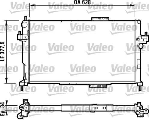 VALEO 732824 Radiator motorkjøling VALEO 732824 Radiator motorkjøling