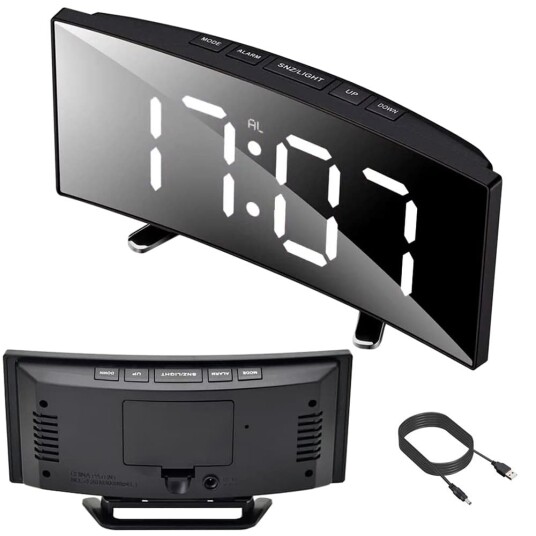 Väckarklocka Digital med LCD & Termometer Klocka