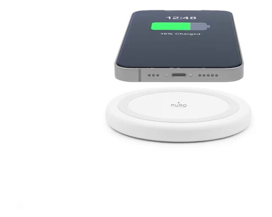 Puro Qi Trådløs Ladestasjon 10W - Induktiv Lader i Hvit